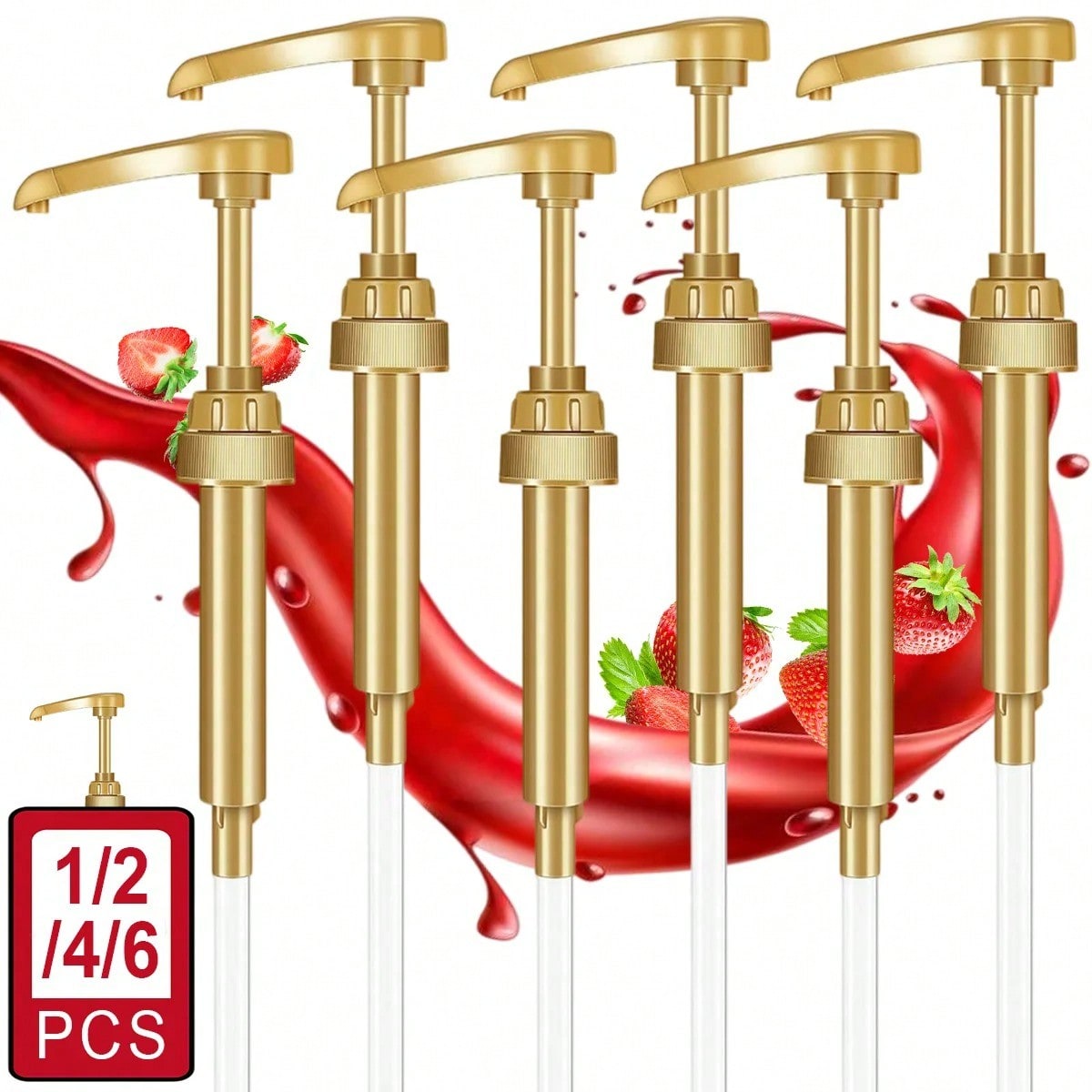 1/2/4/6Pcs Golden Syrup Pump,  - Coffee Tea Vending Machine ulasan dan harga