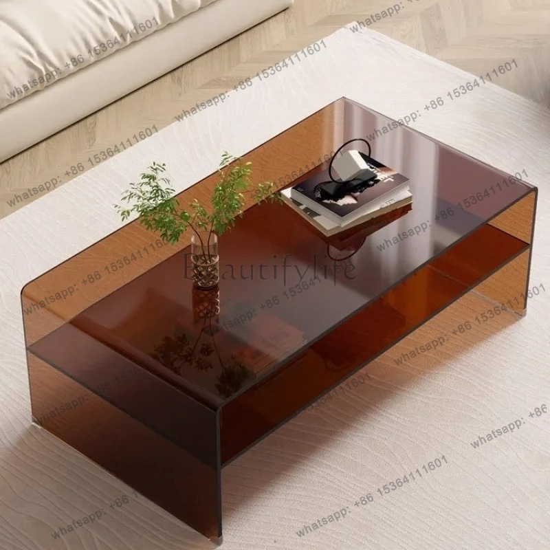 Acrylic coffee table simple li - Coffee Tea Room ulasan dan harga
