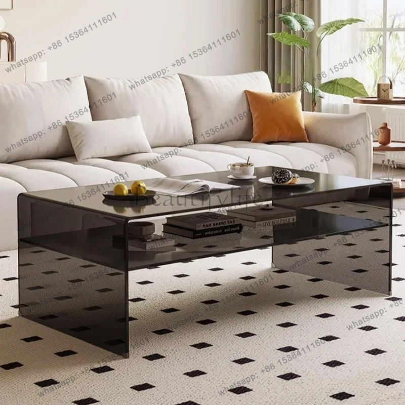 Acrylic coffee table simple li - Coffee Tea Room ulasan dan harga