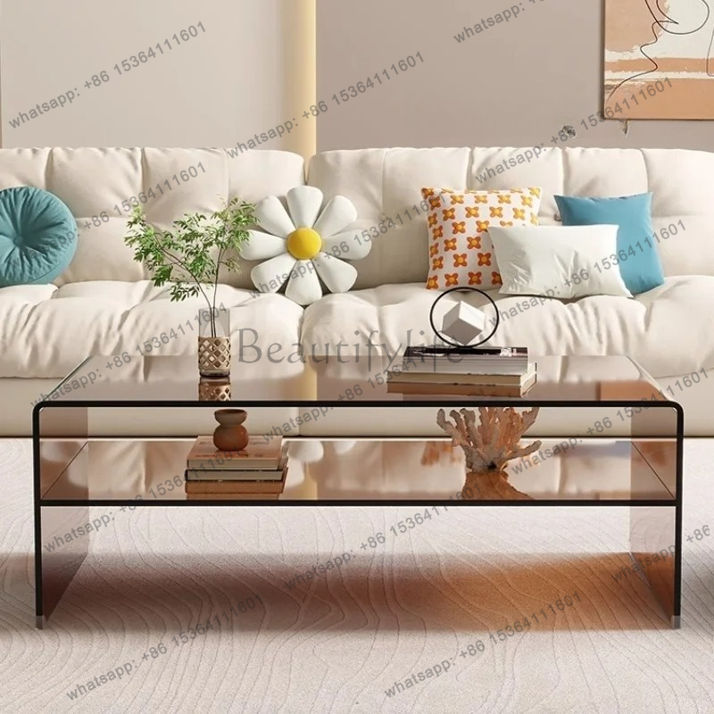 Acrylic coffee table simple li - Coffee Tea Room ulasan dan harga