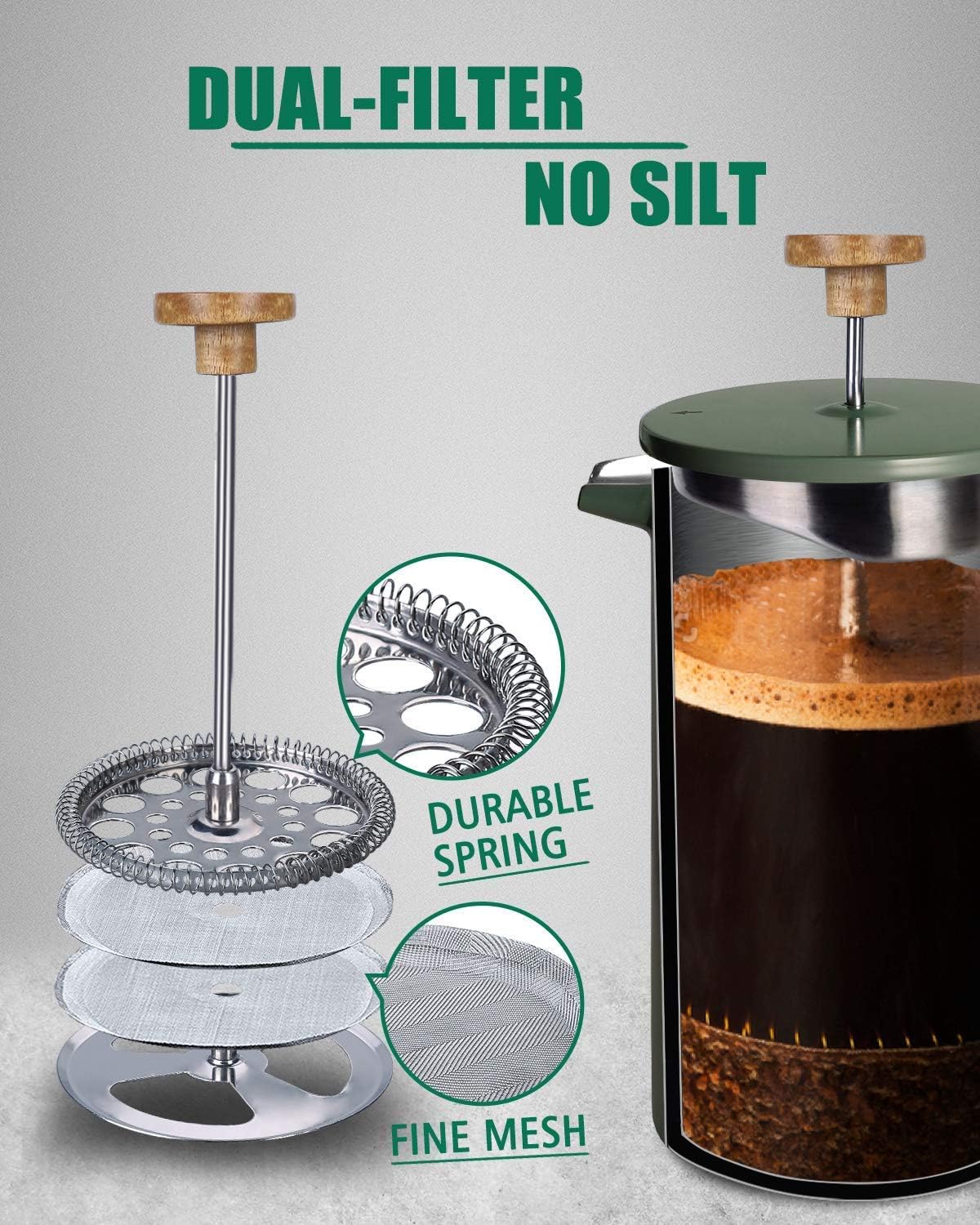 POLIVIAR 34 oz French Press Co - Coffee Tea Press ulasan dan harga