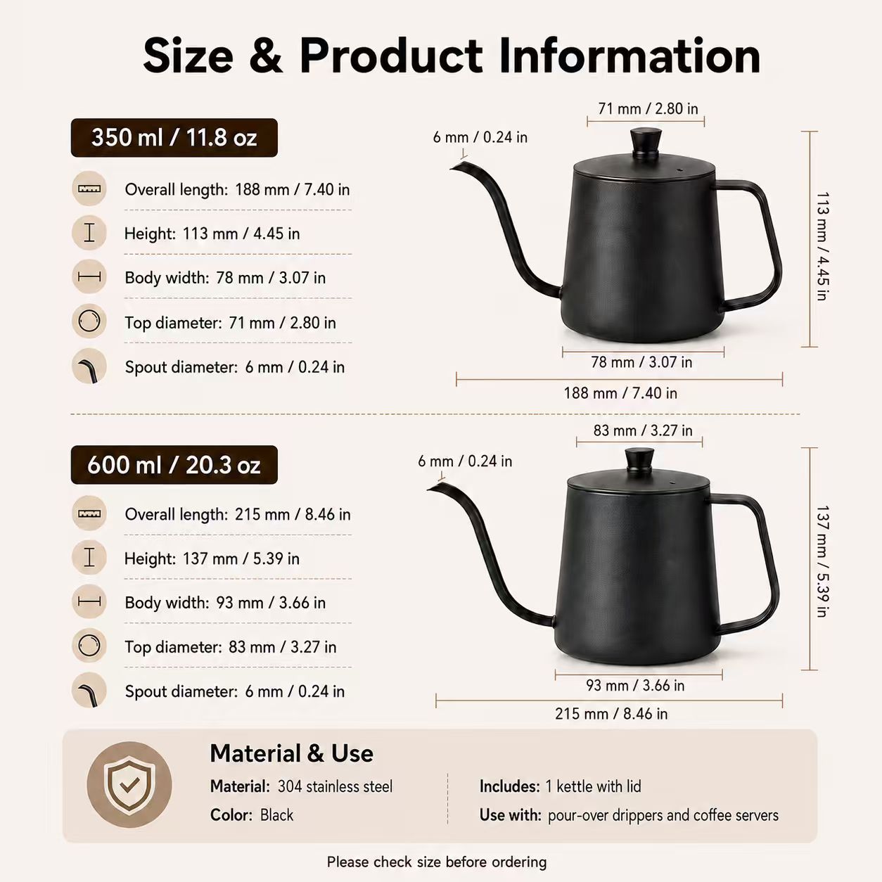 304 Stainless Steel Coffee Pot - Coffee Tea Brew ulasan dan harga