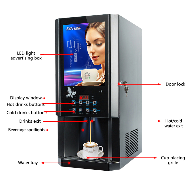 30SCW-8 Hot Ice Instant Coffee - Coffee Tea Vending Machine ulasan dan harga