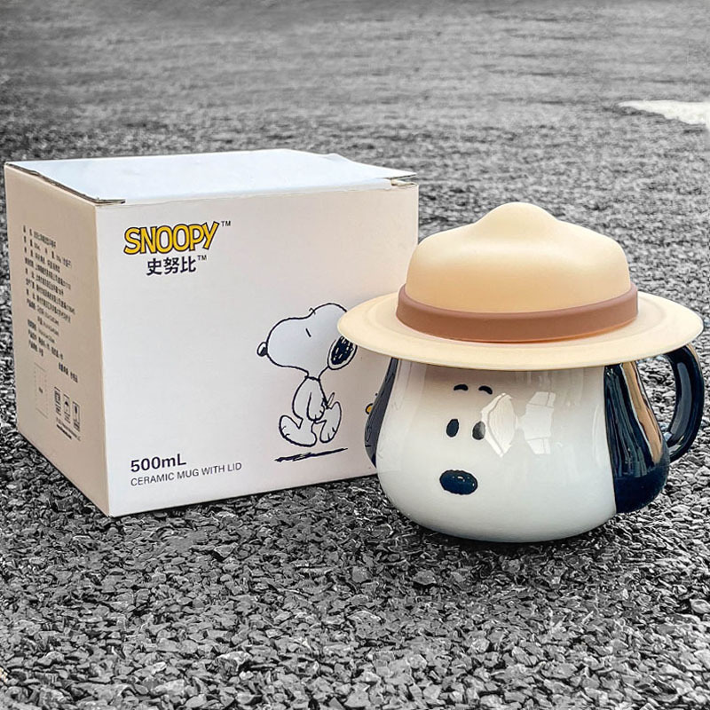 Snoopy Ceramic Mug Kawaii Cart - Coffee Tea Room ulasan dan harga