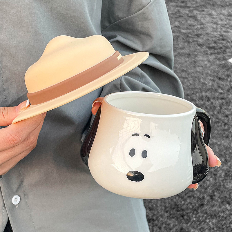Snoopy Ceramic Mug Kawaii Cart - Coffee Tea Room ulasan dan harga