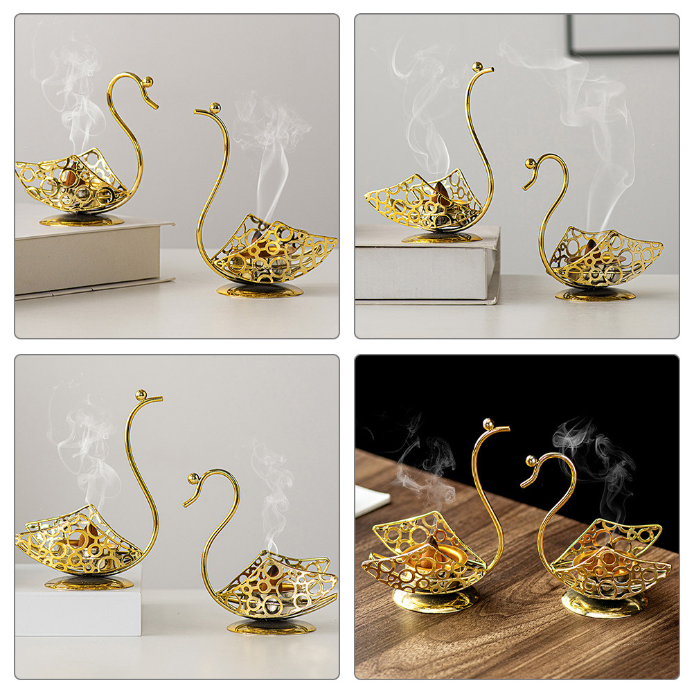 1Pair Iron Swan Desktop Decor  - Coffee Tea Library ulasan dan harga