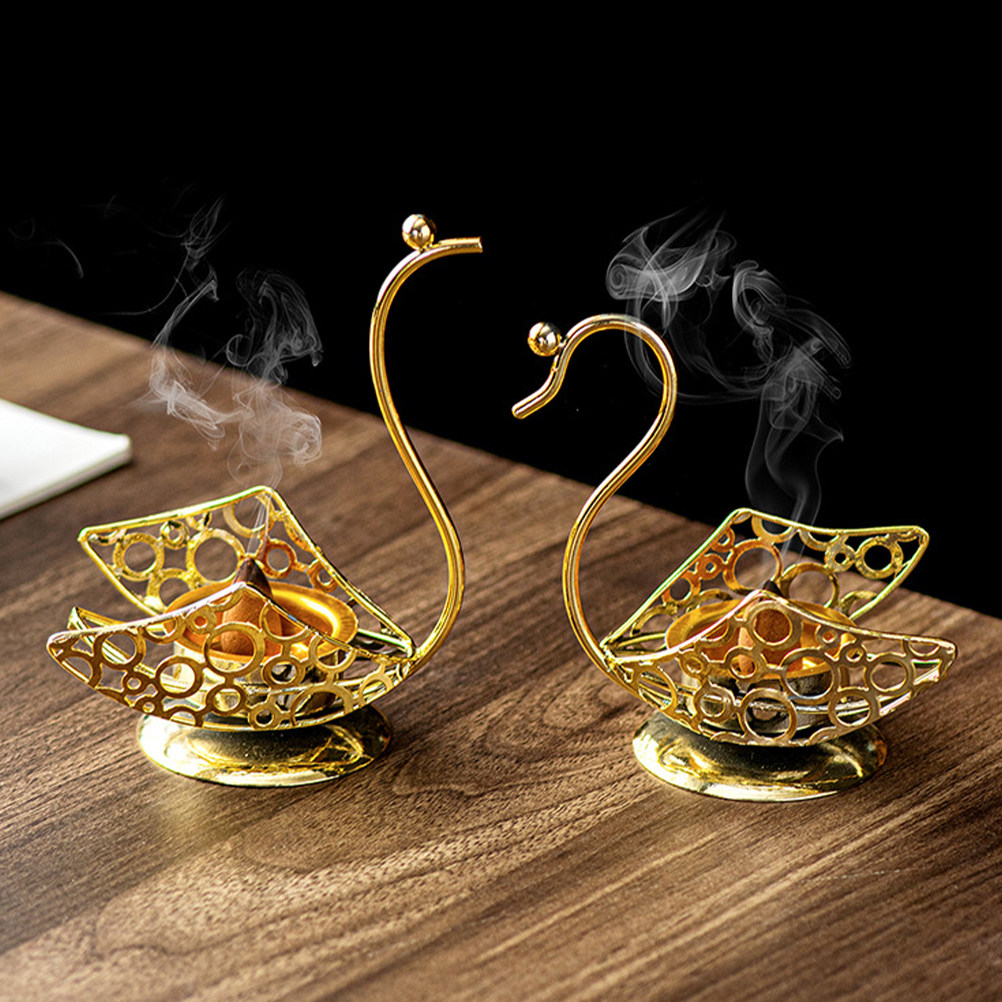 1Pair Iron Swan Desktop Decor  - Coffee Tea Library ulasan dan harga